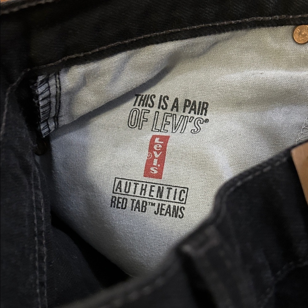 Vintage Levi’s 550 Relaxed Fit Jeans 34x30 Black Blank Tab - Picture 10 of 16